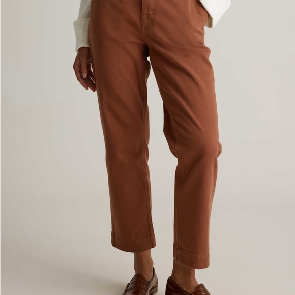 Quince Pants - Quince Rust Crop Straight leg pants size 30